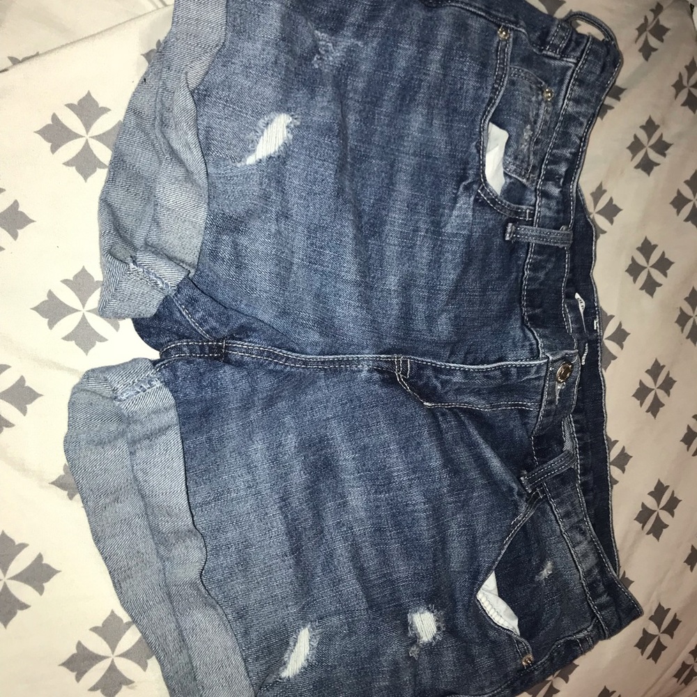 Blue jean shorts